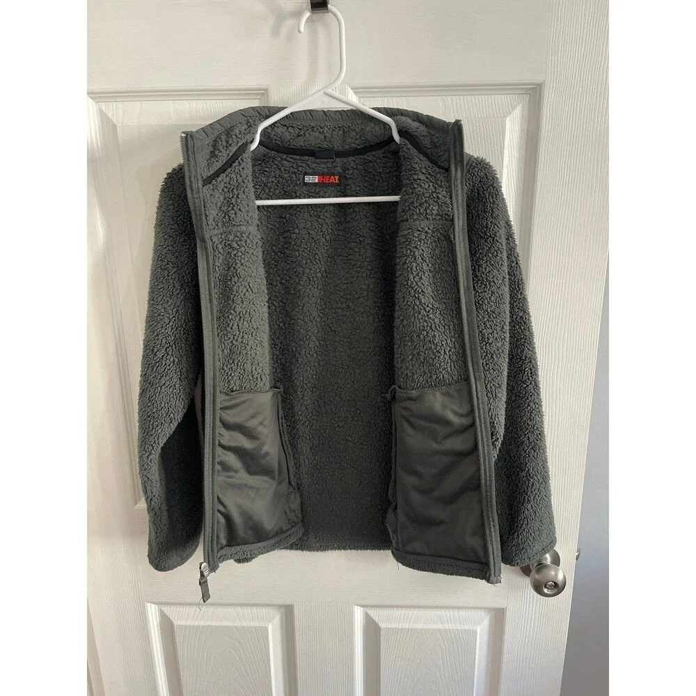 32 Degrees Heat Sherpa Jacket Size L (14-16) Dark Gray